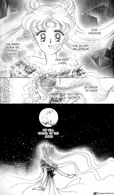 Panel-panel manga Sailor Moon yang menampilkan Kasumi Tsukino