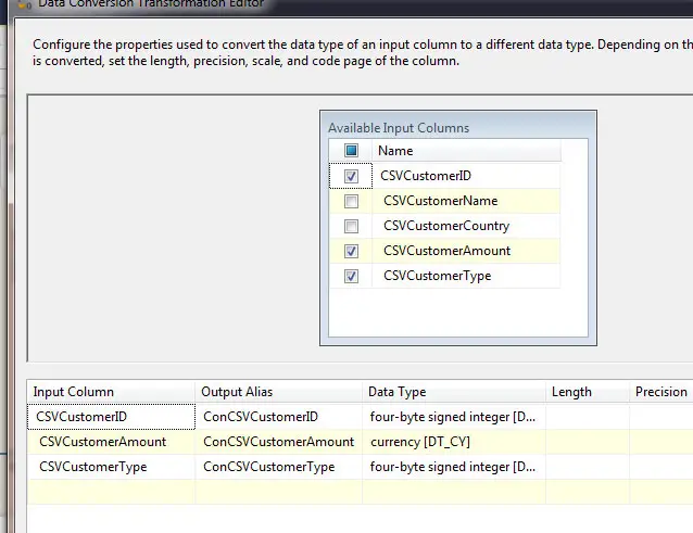 Contoh penanganan kesalahan di SSIS