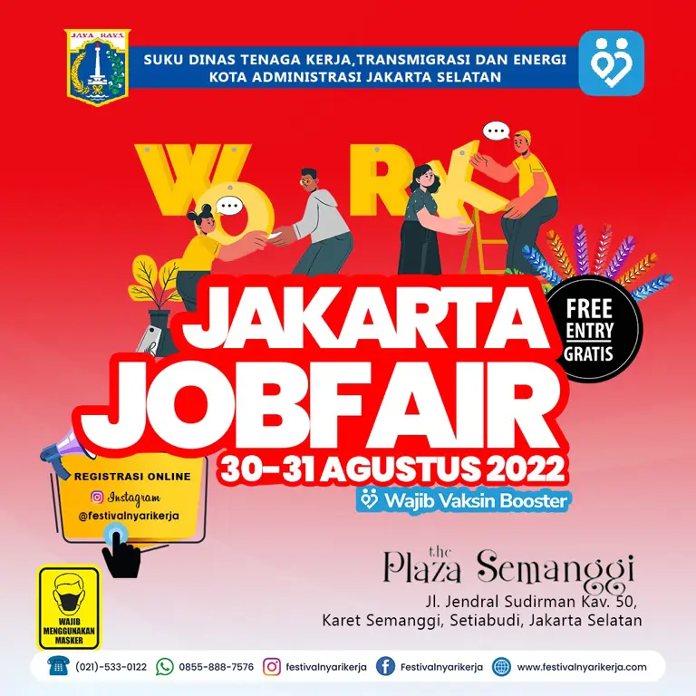 Suasana ramai di job fair Jakarta