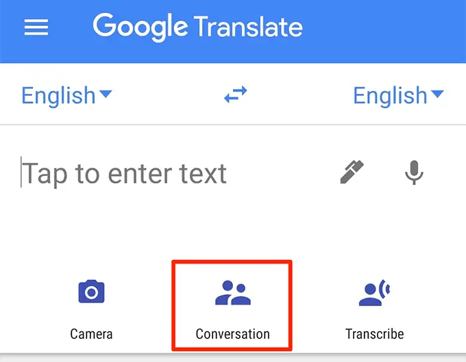 Gambar seseorang menggunakan Google Translate