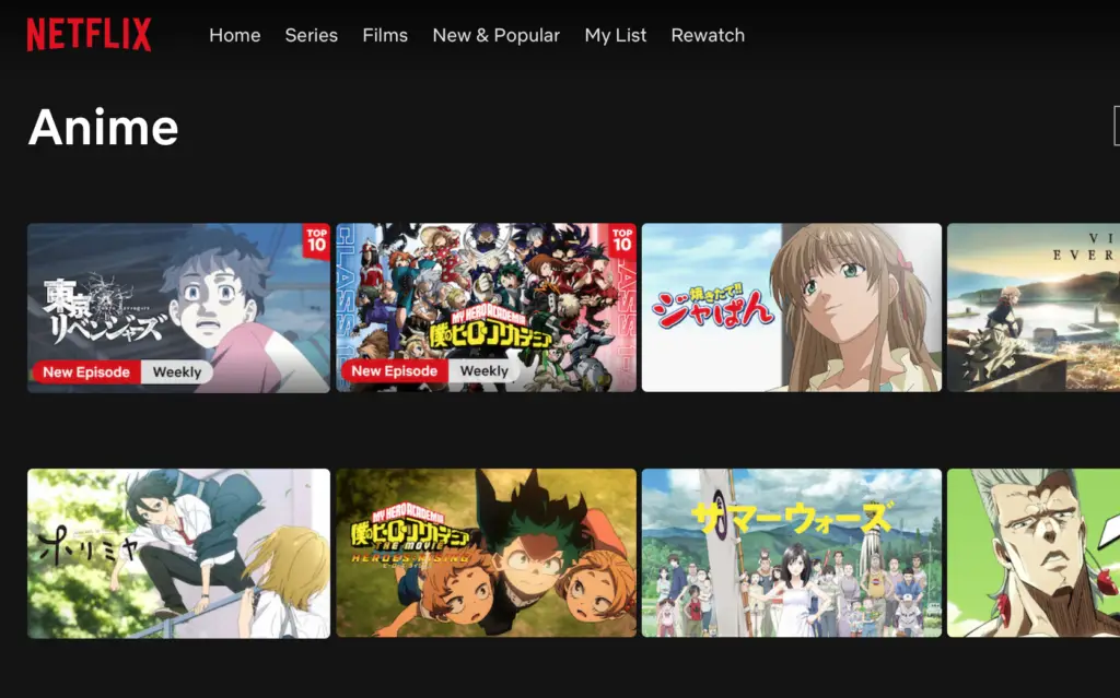 Grafik perbandingan layanan streaming anime legal