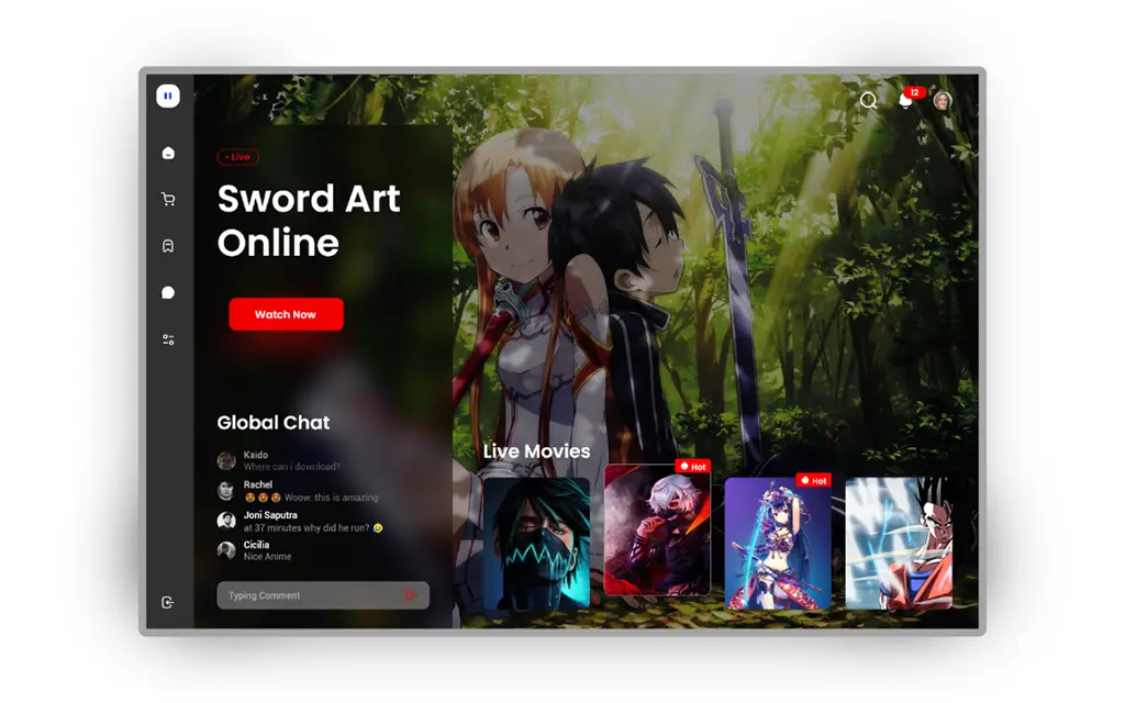 Grafik perbandingan berbagai platform streaming anime legal