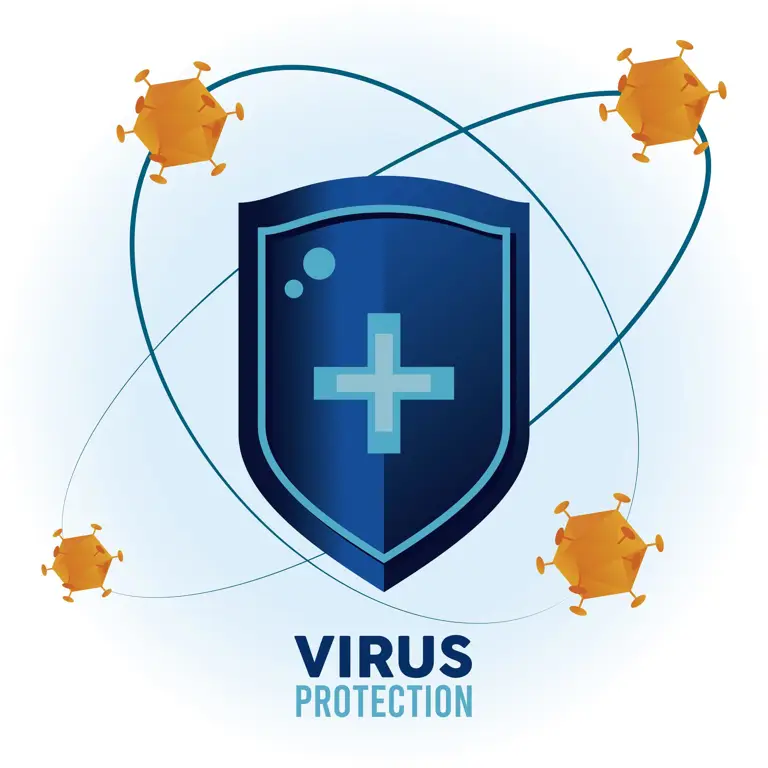 Ilustrasi perlindungan virus