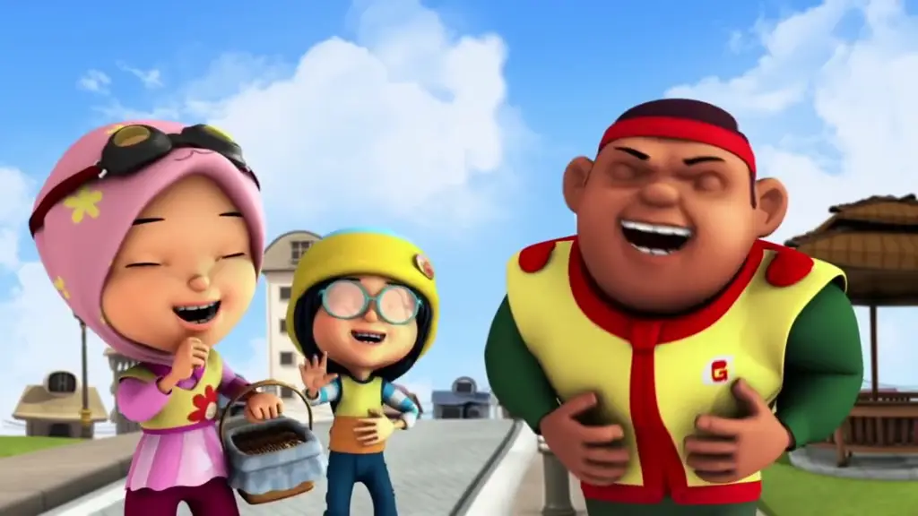 Gambar Boboiboy bersama Gopal, Yaya, dan Ying