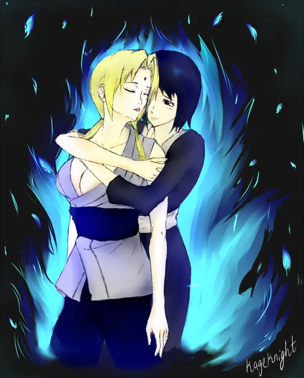 Gambar fanart Shizune dan Tsunade