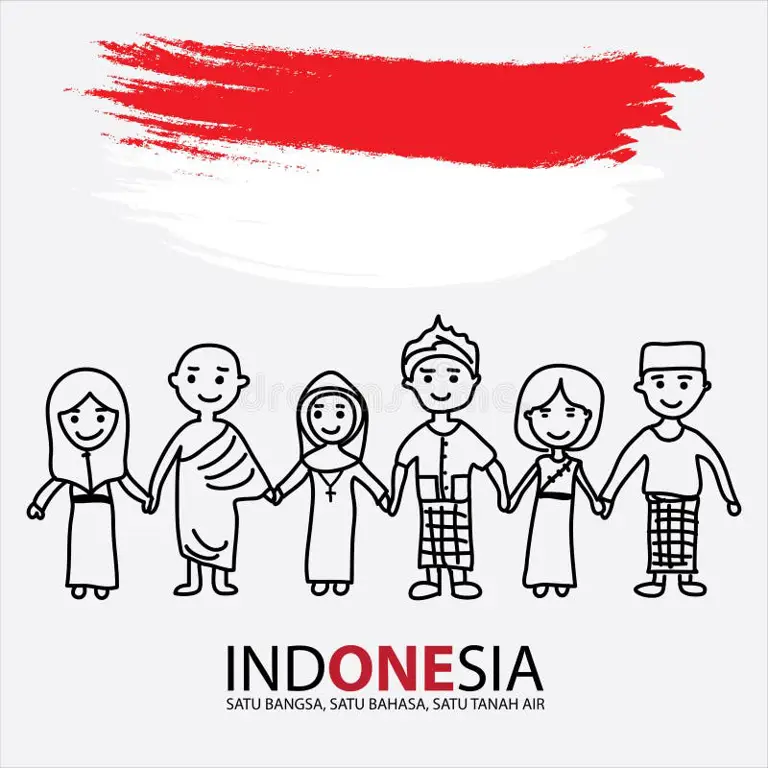 Gambar yang menggambarkan persatuan Indonesia