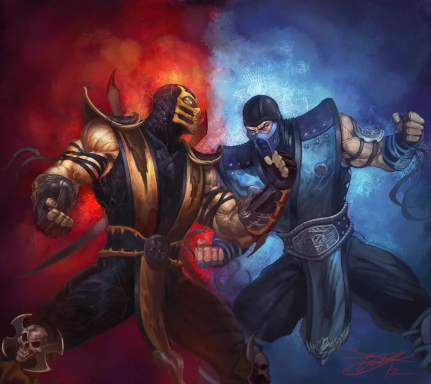 Karakter Sub-Zero dan Scorpion dalam film Mortal Kombat 2021