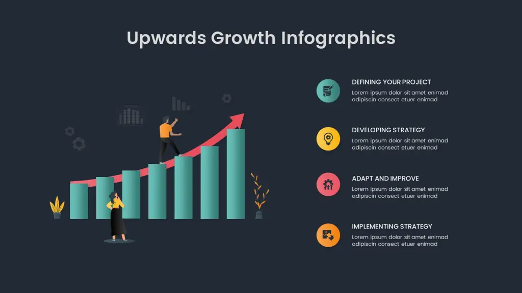 Grafik pertumbuhan bisnis