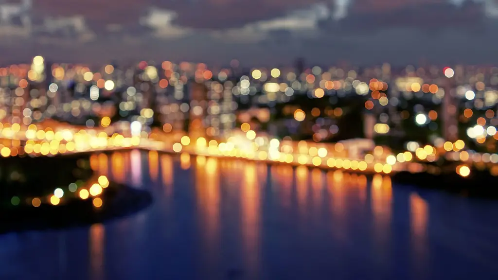 Bokeh Lampu Kota di Malam Hari