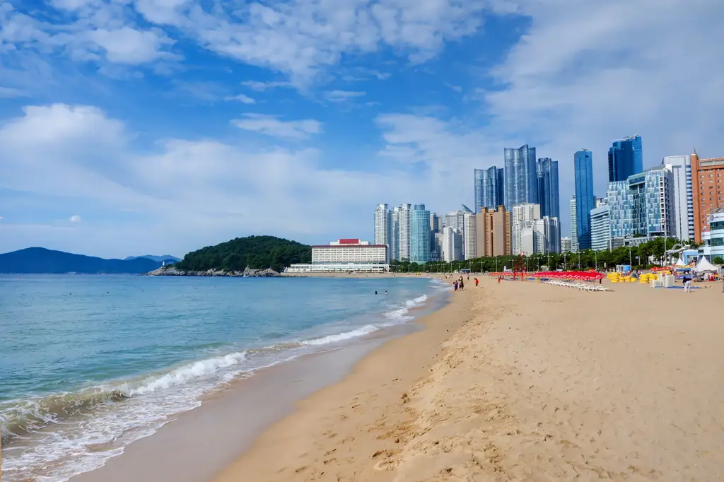 Pemandangan pantai Busan yang indah