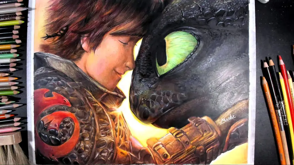 Gambar Hiccup dan Toothless