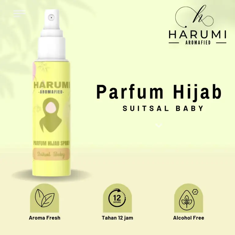 Berbagai macam botol parfum segar untuk hijab