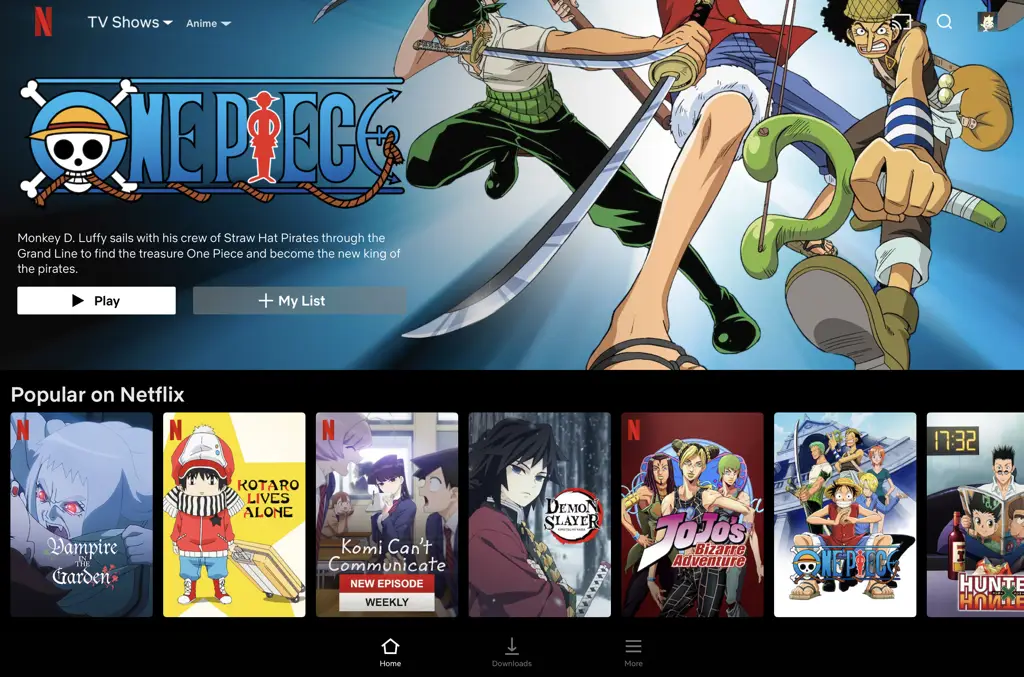 Berbagai platform streaming anime