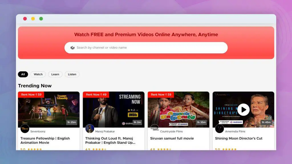 Berbagai platform video online gratis