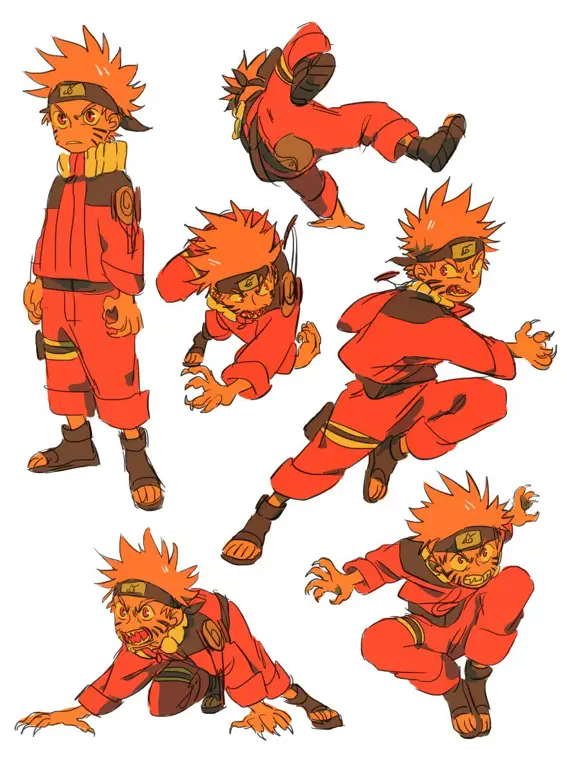 Gambar pose karakter Naruto