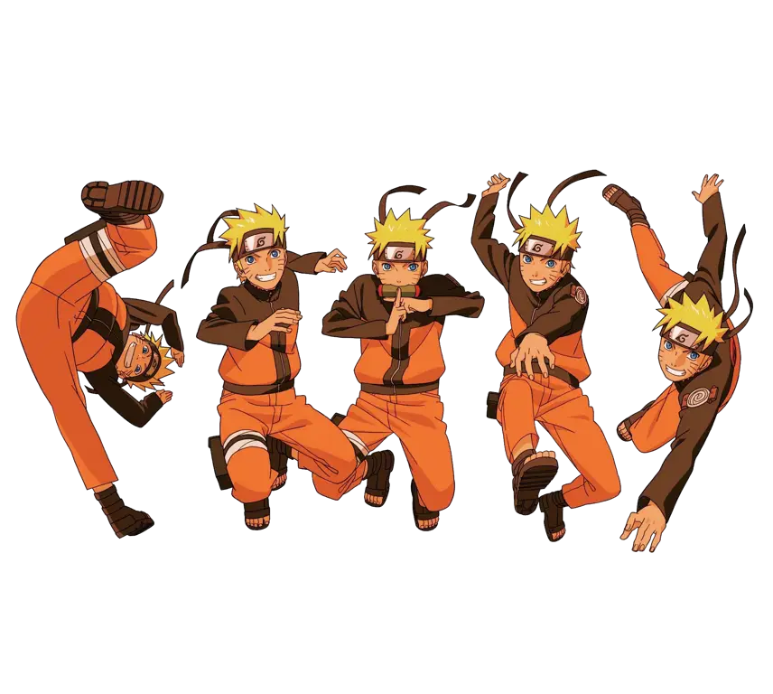 Gambar pose karakter Naruto yang dinamis