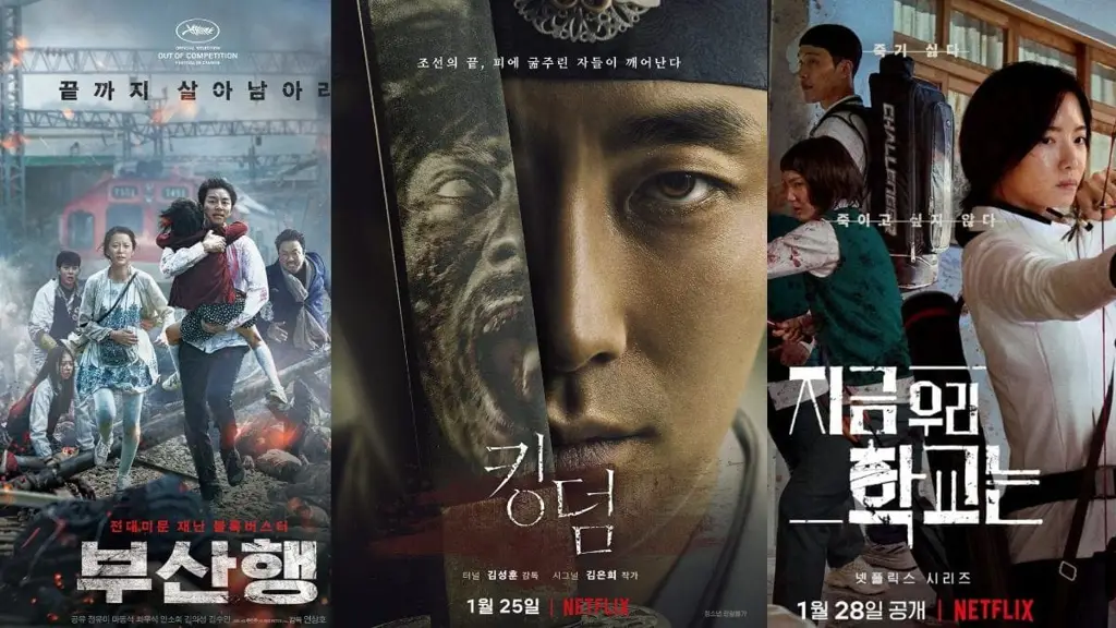 Poster film Alive Korea yang menampilkan adegan menegangkan