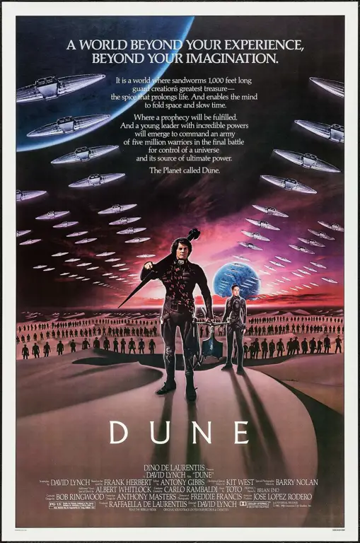 Poster film Dune dengan subtitle Indonesia