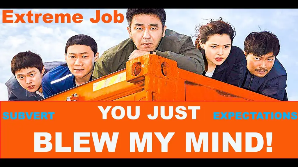 Poster film Extreme Job dengan subtitle Indonesia