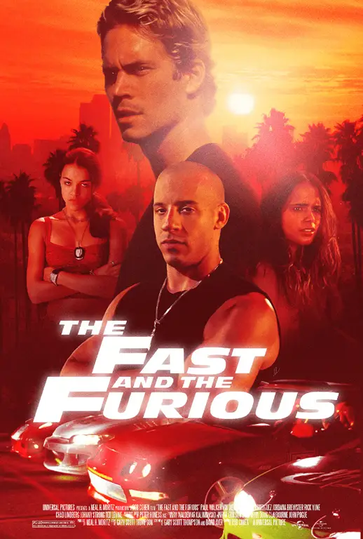 Poster film Fast and Furious dengan subtitle Indonesia