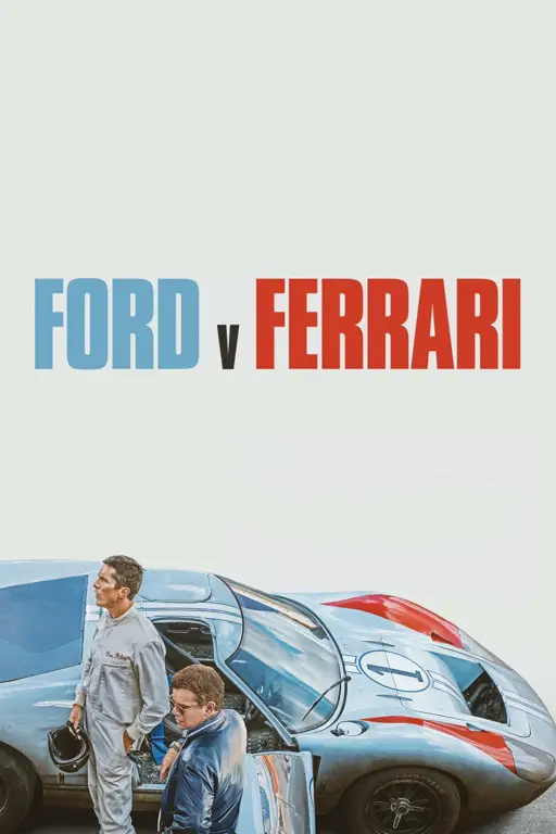 Poster film Ford v Ferrari dengan subtitle Indonesia