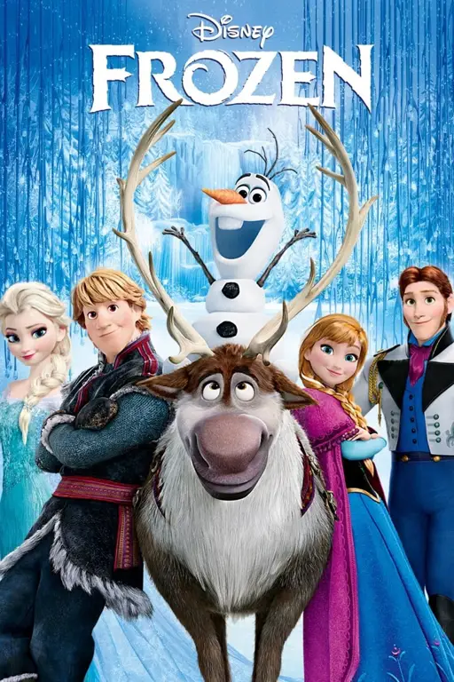 Poster film Frozen dengan Elsa dan Anna