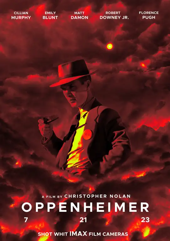 Poster film Oppenheimer dengan subtitle Indonesia