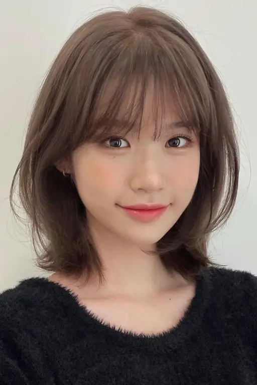 Contoh potongan rambut bob layer pendek ala Korea