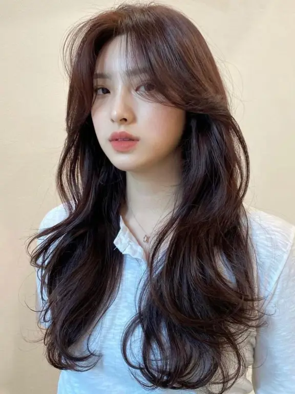 Contoh potongan rambut layer 2 jari Korea