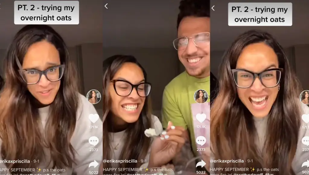 Gambar Erika dalam video TikTok viral