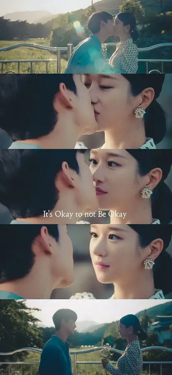 Adegan Kim Soo-hyun dan Seo Ye-ji dalam drama It's Okay to Not Be Okay