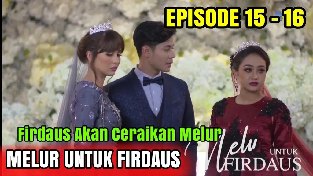 Adegan Melur dan Firdaus dalam drama Melur untuk Firdaus