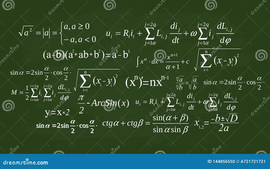 Rumus dan persamaan matematika