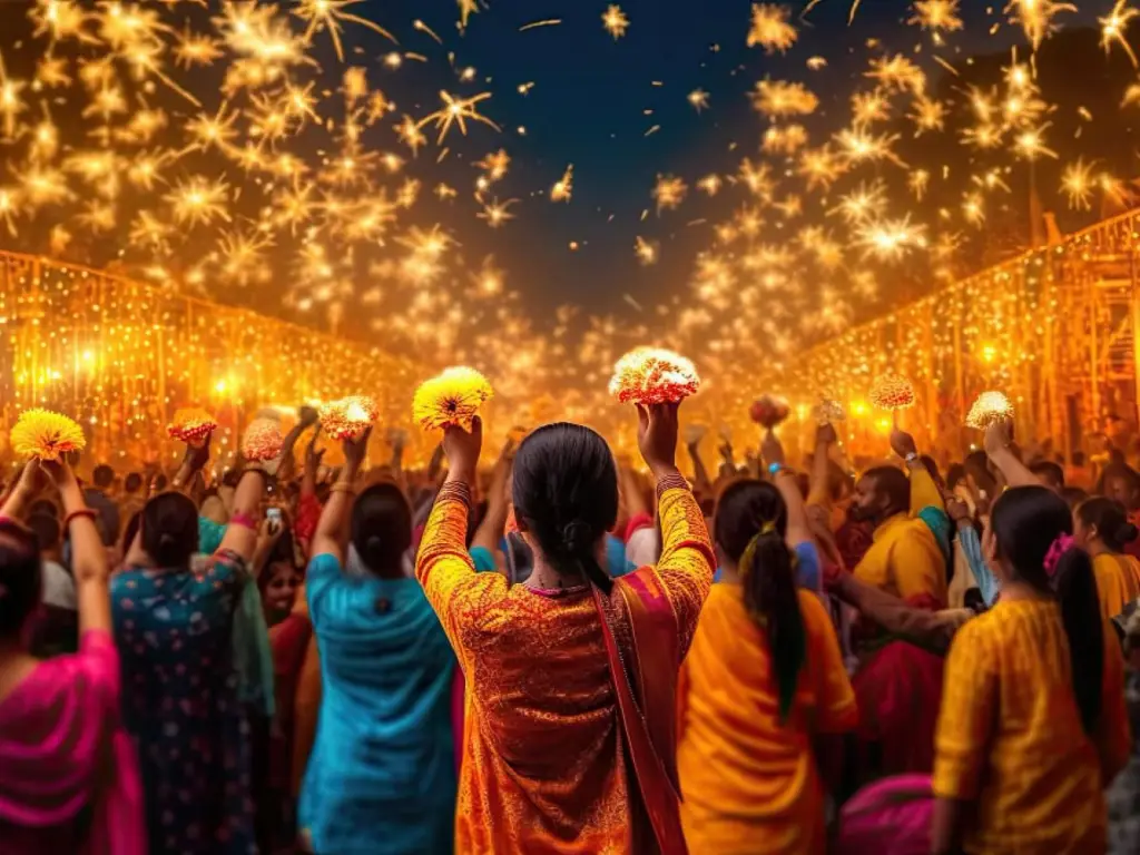 Gambar perayaan festival di India