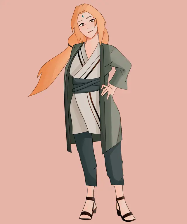 Seni digital Naruto dan Tsunade