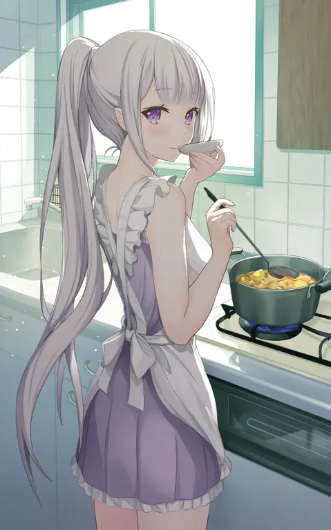 Gambar fanart Emilia yang indah