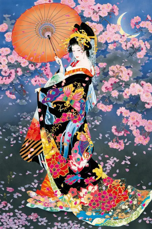 Gambar seni tradisional Jepang