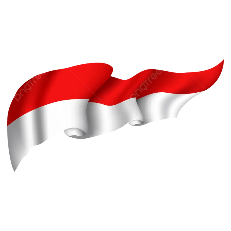 Bendera Indonesia berkibar dengan gagah