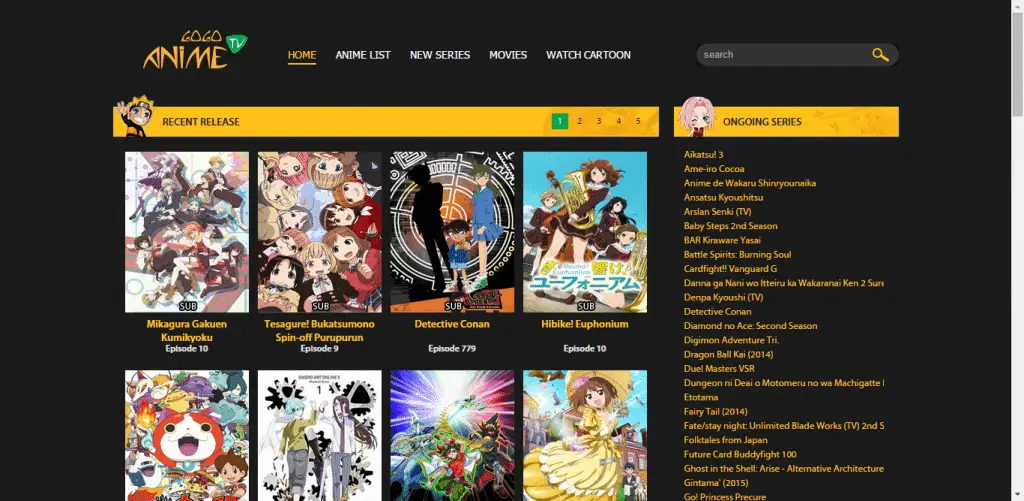 Gambar situs web streaming anime yang aman