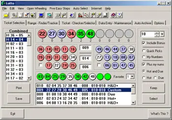 Contoh antarmuka software analisis data togel