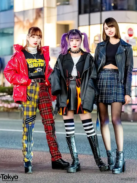 Ilustrasi street style Jepang yang modern dan stylish