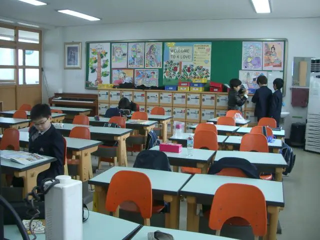 Kelas sekolah dasar di Korea Selatan