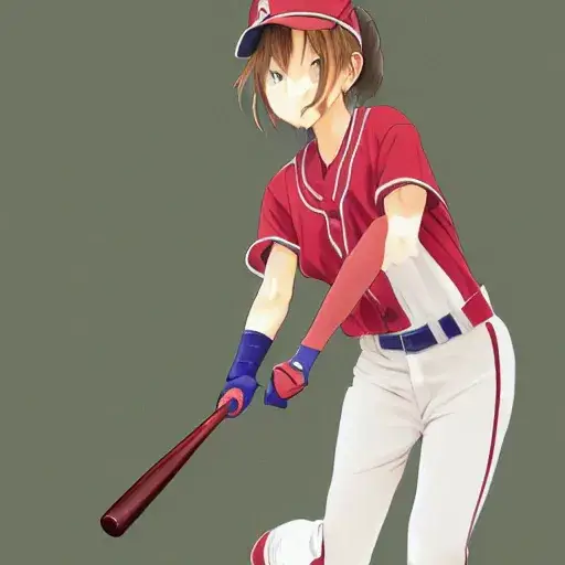 Lapangan baseball bergaya anime