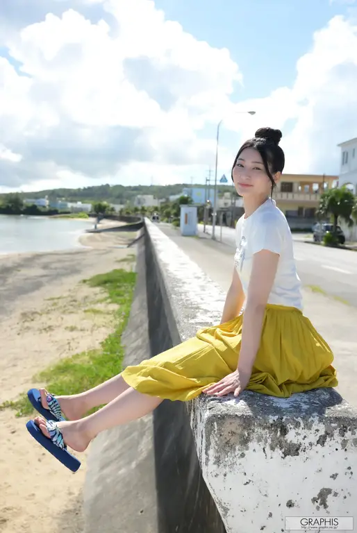 Suzu Honjo di lokasi syuting