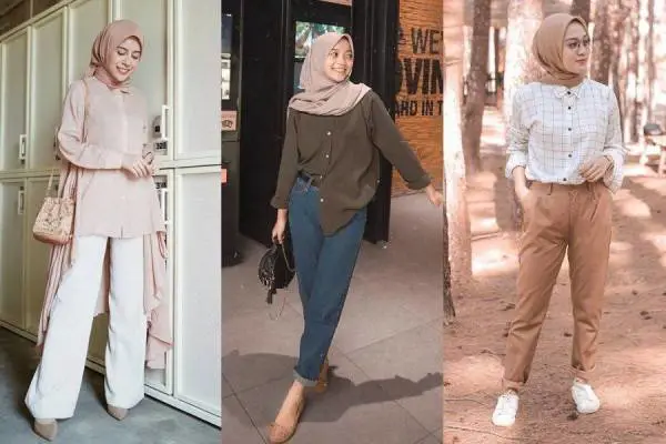 Contoh OOTD Kemeja Hijab Formal