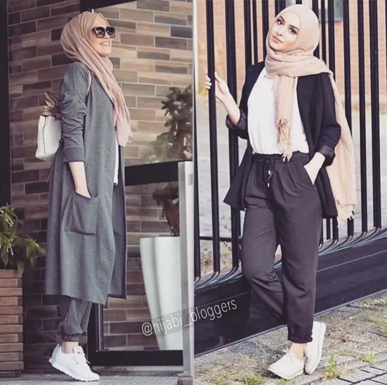 Gaya hijab formal dengan kemeja putih dan jeans