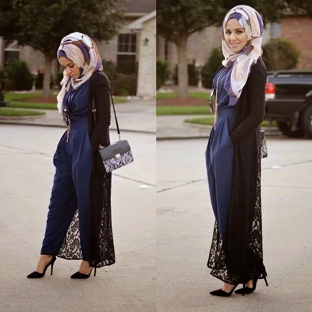 Inspirasi OOTD Jumpsuit Hijab