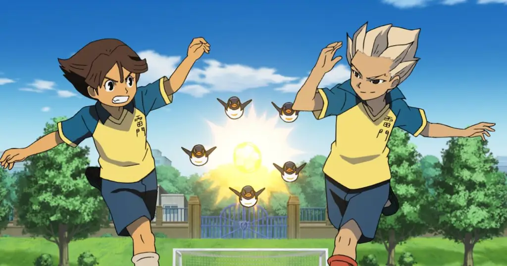 Gambar teknik-teknik sepak bola unik di Inazuma Eleven