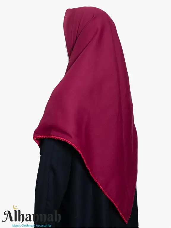 Detail tekstur hijab segitiga yang cantik