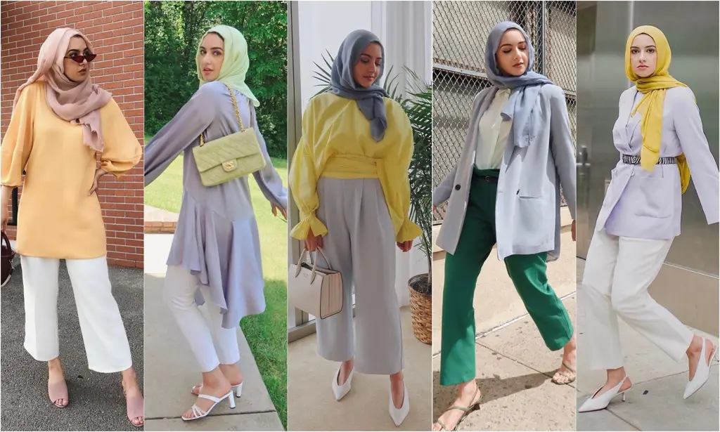 Berbagai pilihan warna jilbab untuk baju coklat susu